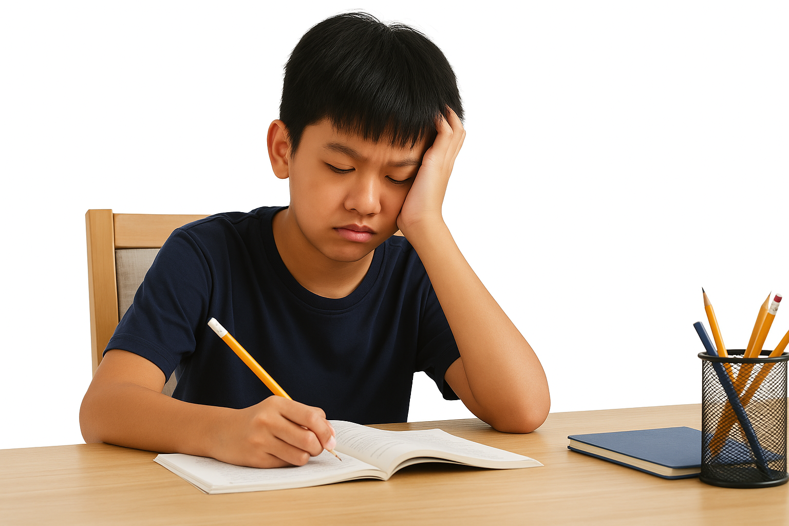 Child struggling with math